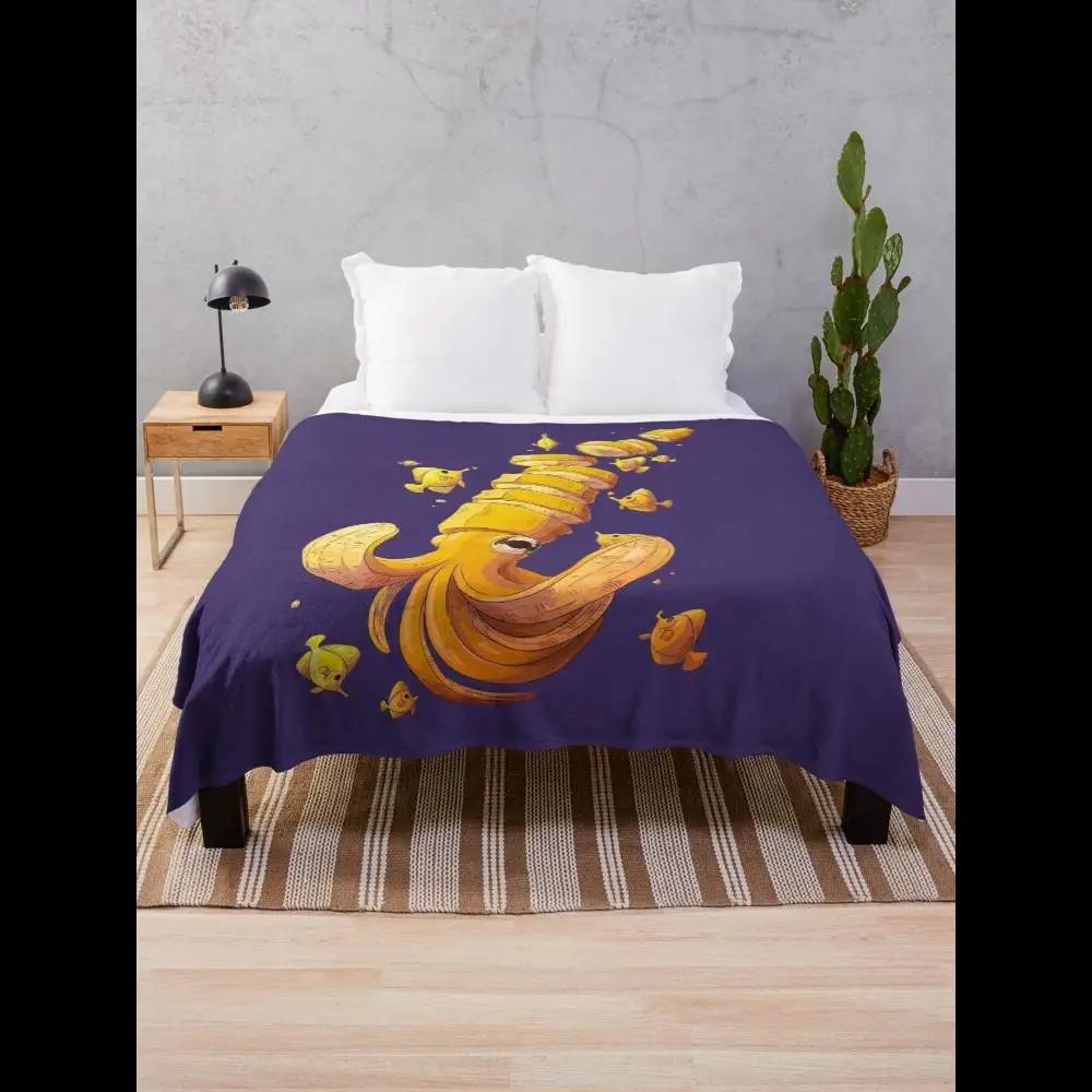 

Одеяло с бананом и кальмаром, мягкое плюшевое, нечеткие, теплое, уютное для гостиной, дивана-кровати, уникальный забавный домашний декор, подарок
