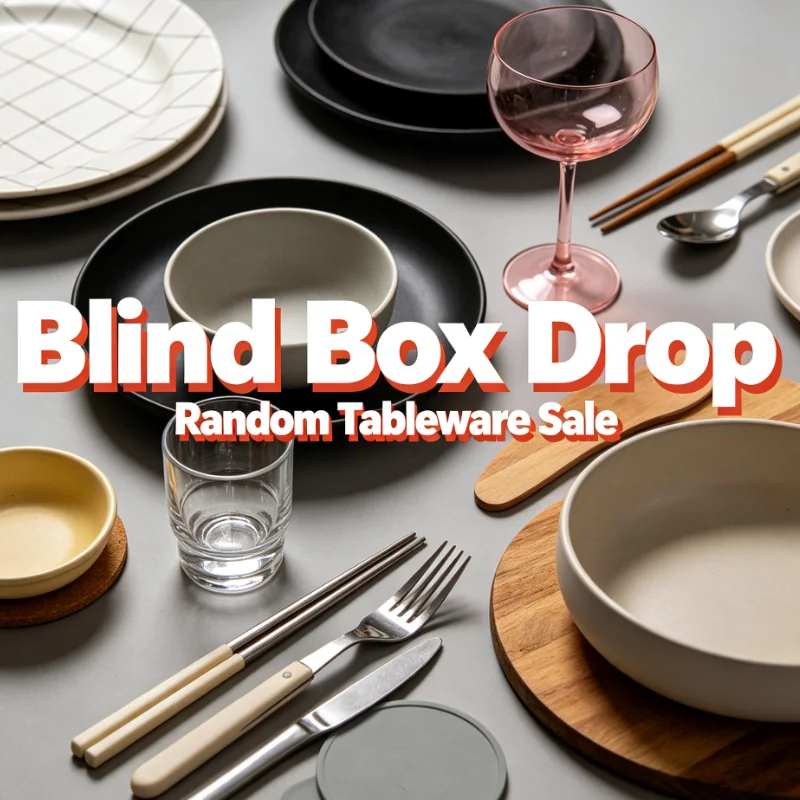 Simple Daily Home Tableware Mystery Blind Box Random Different Dining Pieces Full Random Delivery for Family Meals