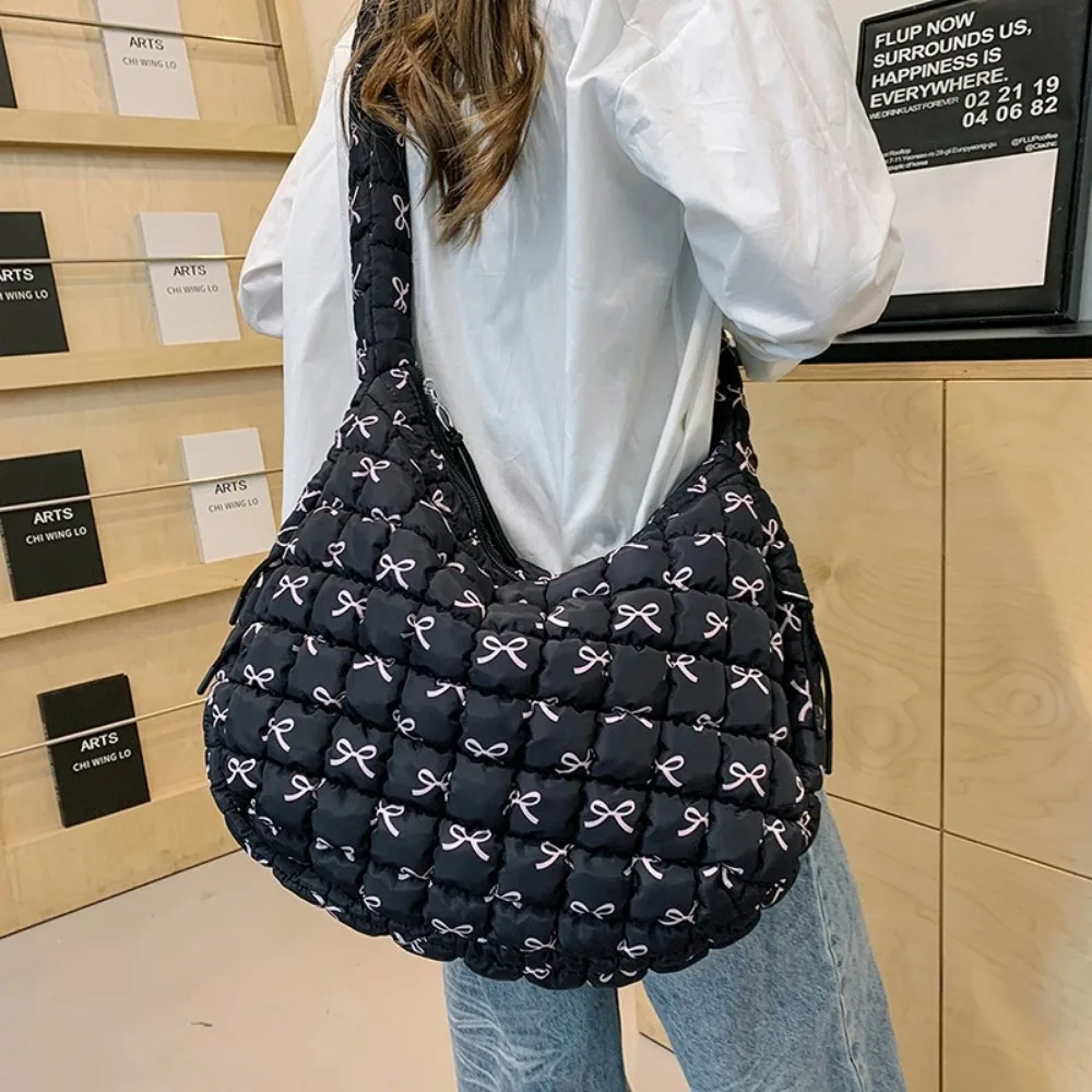 

Large Capacity Puff Bags 2024 Autumn Shoulder Crossbody Bags For Women Tote Bag Female Pleated Handbags Quilted Cloud Bags