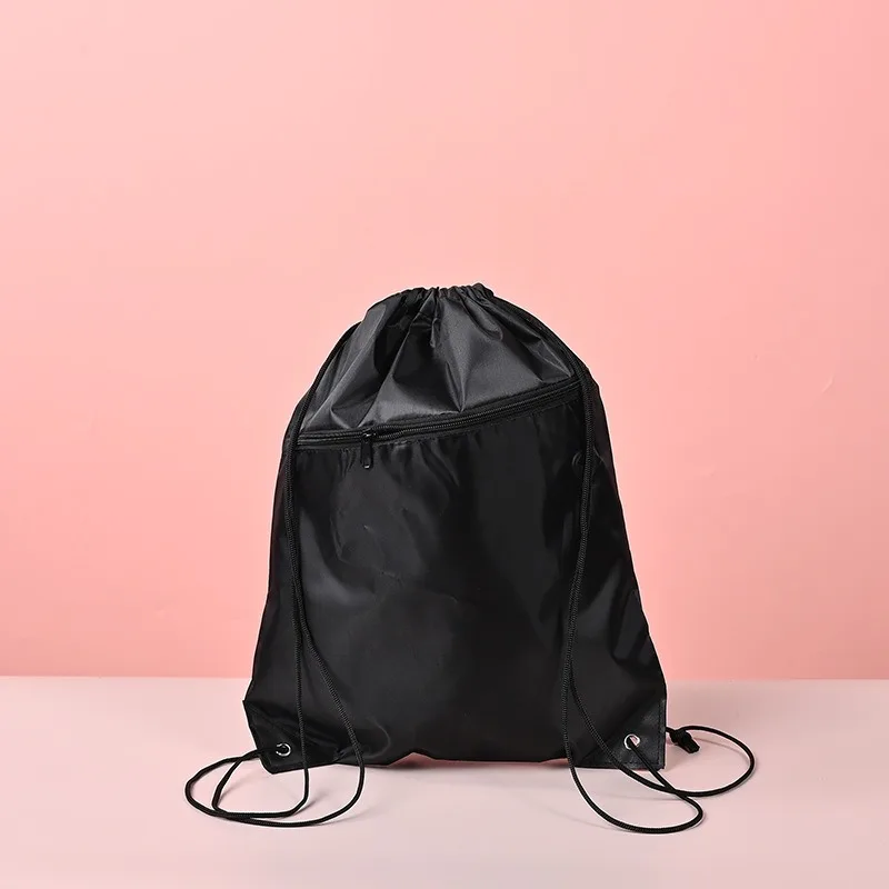 Custom Printed Logo Drawstring Zipper Drawstring Pockets Sports Fitness Backpack Bag Waterproof Oxford Cloth Basketball Bags