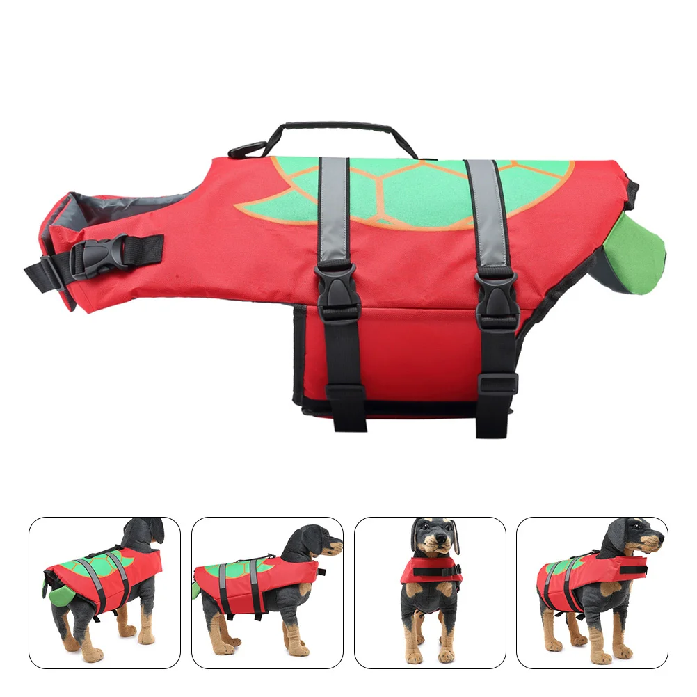 

Adjustable Vest Premium Pet Swimming Vest with Reflective Strips Easy-Grab Handles Quick Release Buckles for Safety