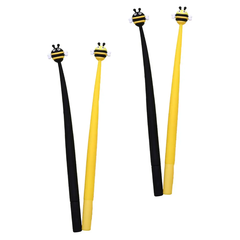 4pcs Cartoon Writing Pens Adorable Animals Shaped Office Ballpoint Pens Pigment Ink Smooth Writing Cute Pen Comfort Grip