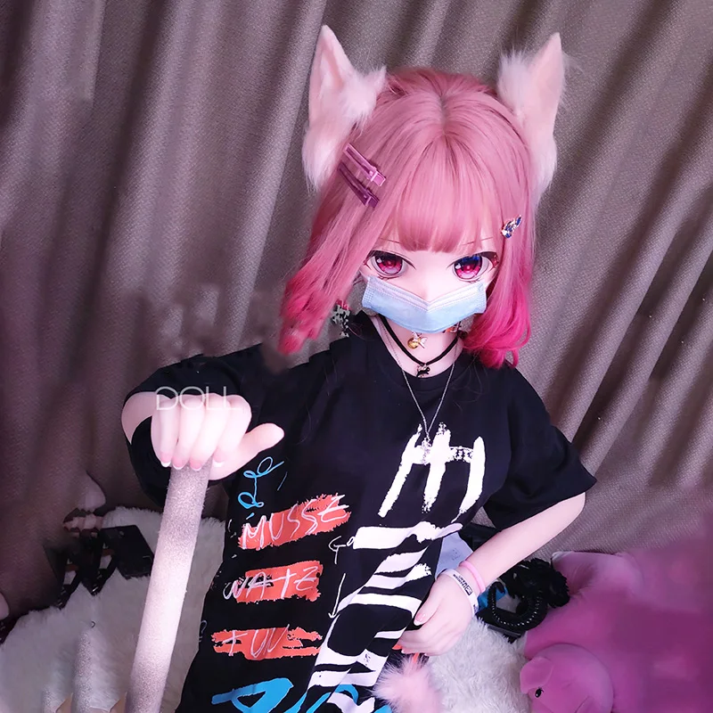 RENHEYUOU Doll Cat Girl Festival Gift Japanese Anime Men's Toy Detachable Head Soft Material
