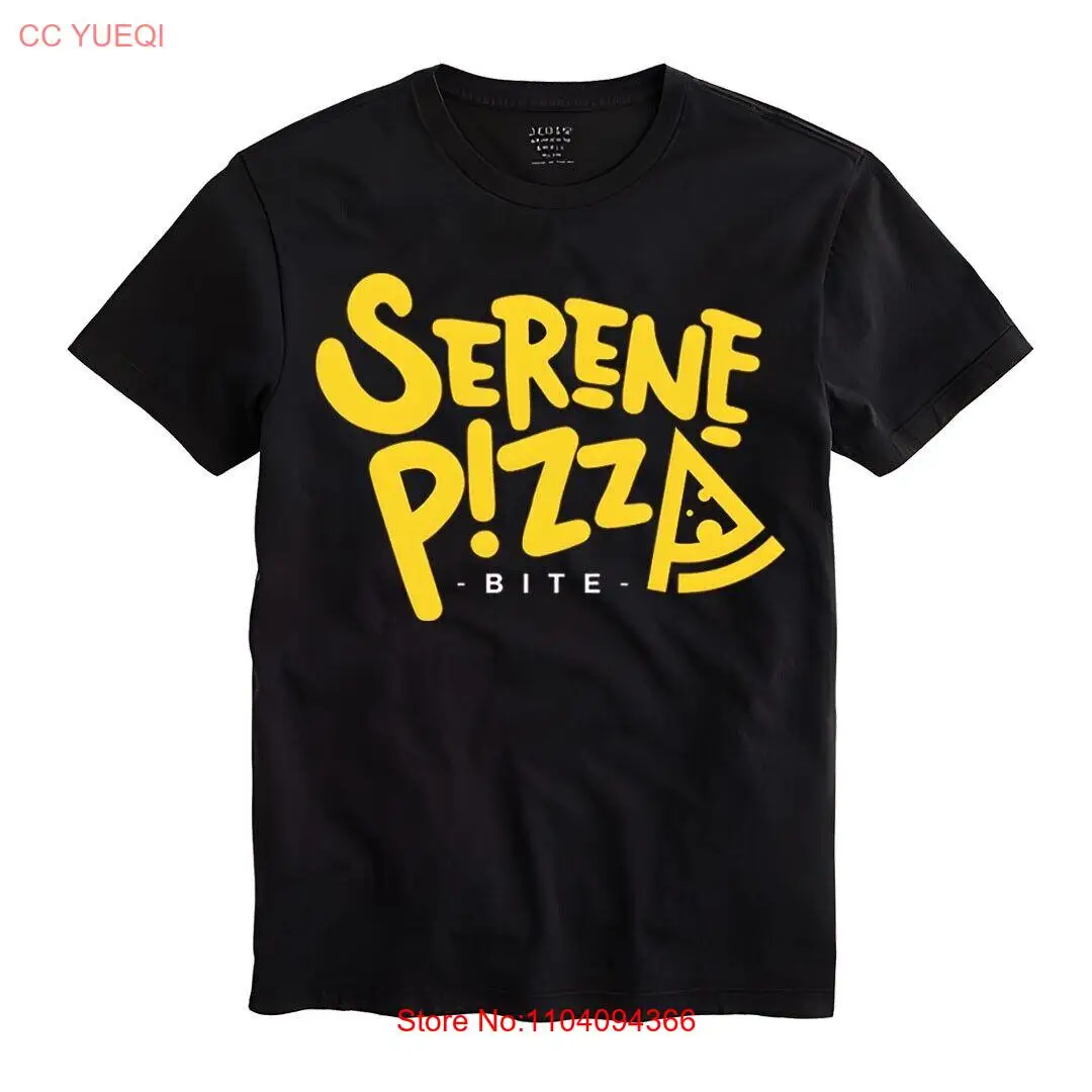 

Футболка Serene Pizza Bite мужская унисекс черная рубашка размер S-5XL