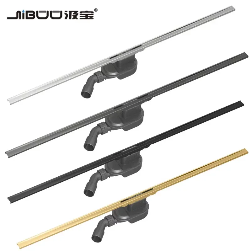 for 360 Degree Rotary Outlet 1200mm Narrow Stainless Steel Shower Drainage Channel Free Cutting Bathroom Bath Hotel
