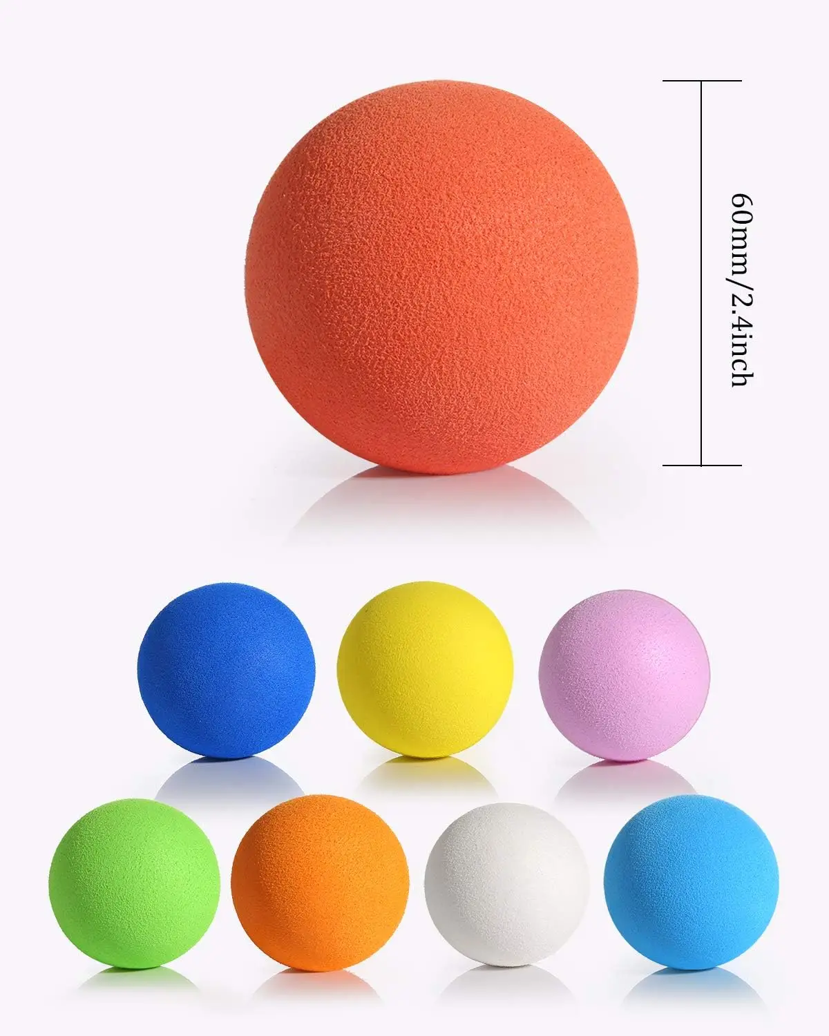 2.4 Inch Soft Foam Balls, Lightweight Mini Indoor Toys Play Balls for Safe Fun, Birthday Party for Boys and Girls