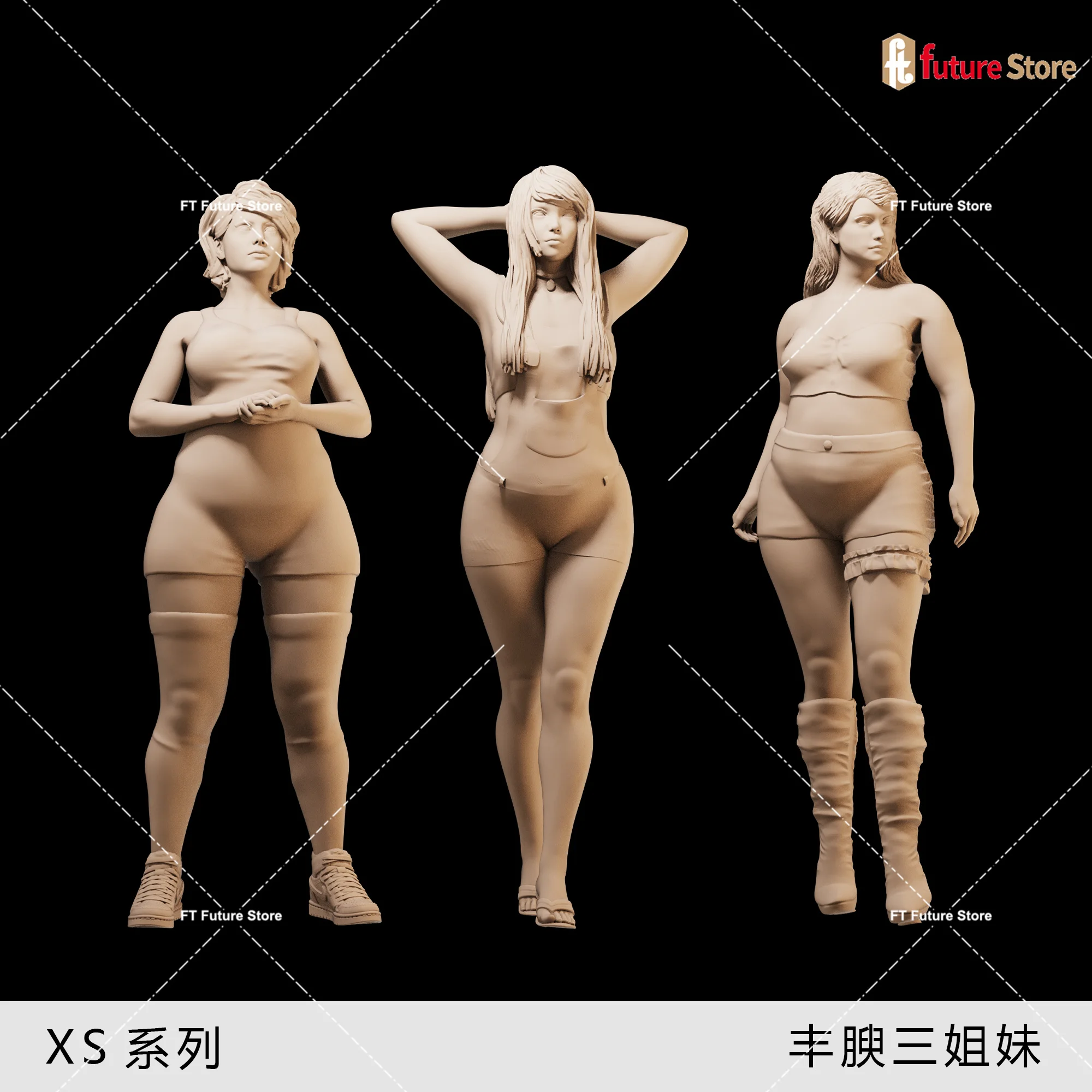 ثلاثية الأبعاد طباعة مصغرة 1/64 1/43 1/35 عامل جميل قليلا السمين سيدة بيكيني للشاطئ فتاة الشكل ديوراما تمثال نموذج MiniDoll