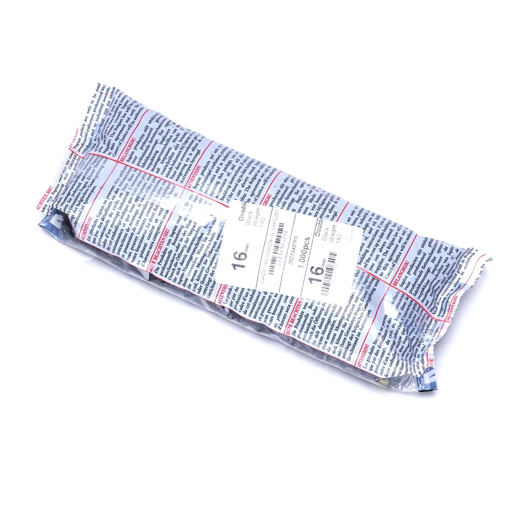 ECHTES SAPIM/Doble cuadrado bloqueo NIPPEL externa SCHWARZ se pudra 14G 16MM aluminio LEGIERUNG SCHWARZ