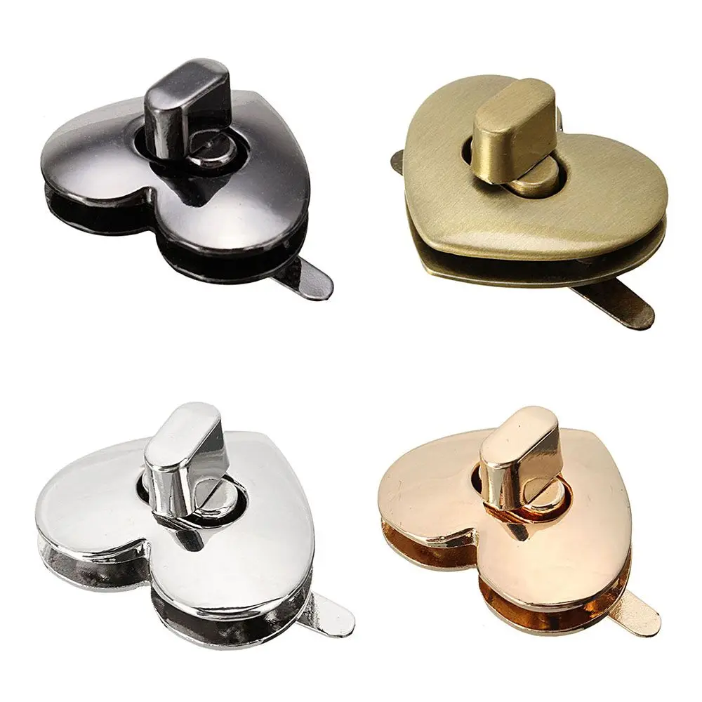 

Металлическая прочная сумка в форме сердца «сделай сам», аксессуары для сумок, застежка, поворотный замок