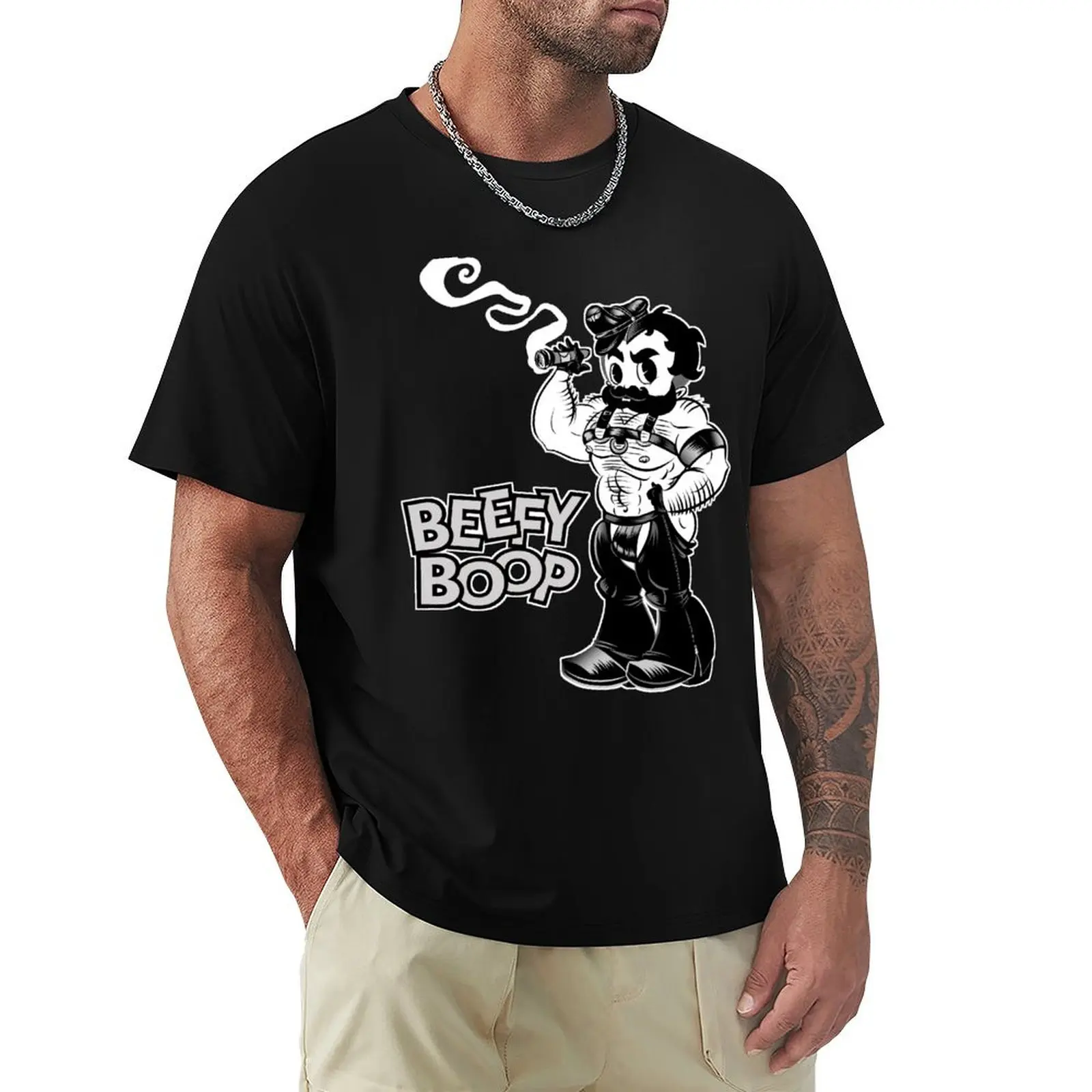 LEATHER DAD T-Shirt Cool Feeling Summer Tee Shirt