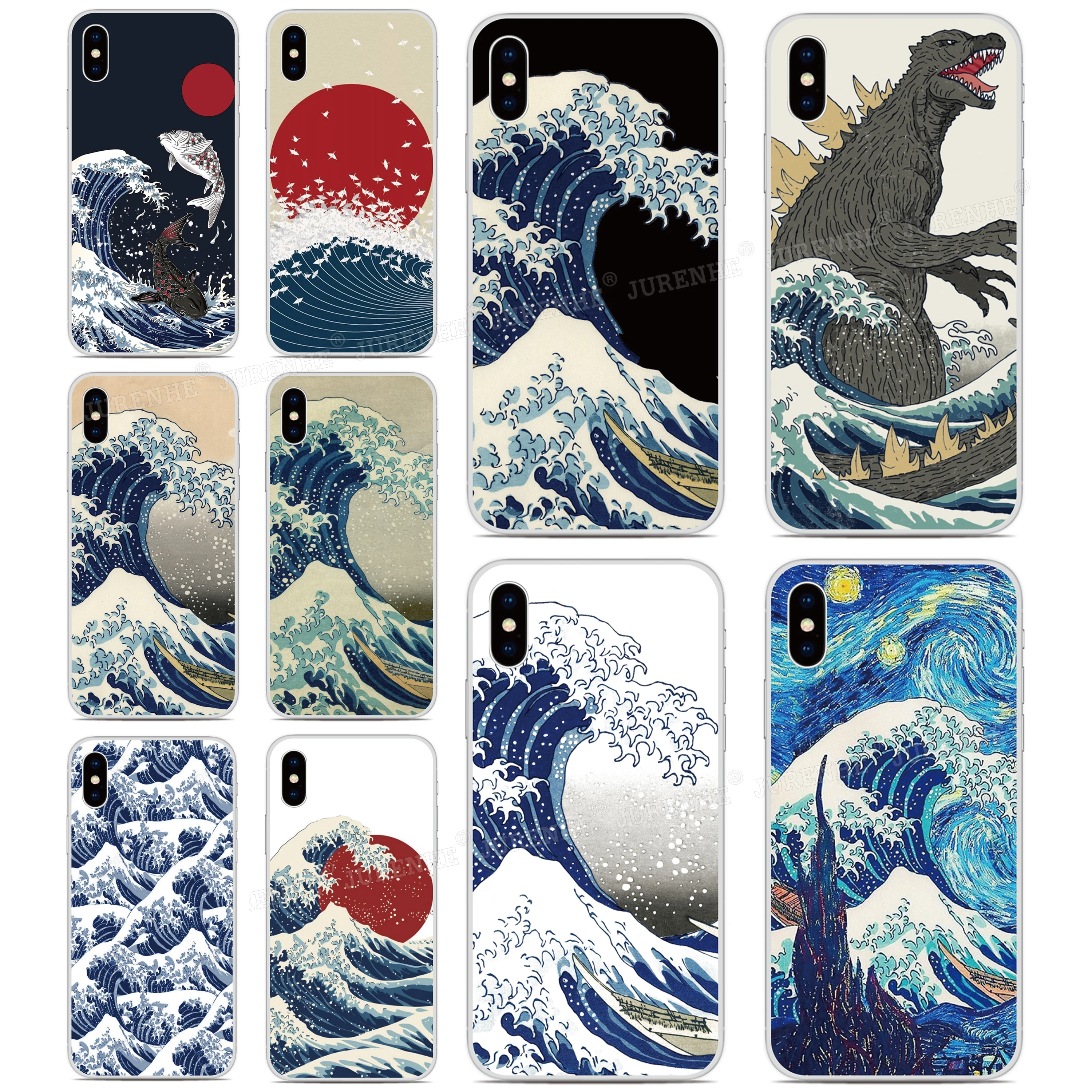 Wave off Kanagawa Phone Case For Gigaset GX6 GX4 GS5 GS4 GS3 BLU G91 C5 Max View 2 3 Bold N2 F91 CAT S62 Pro S42 S52 S75 Cover