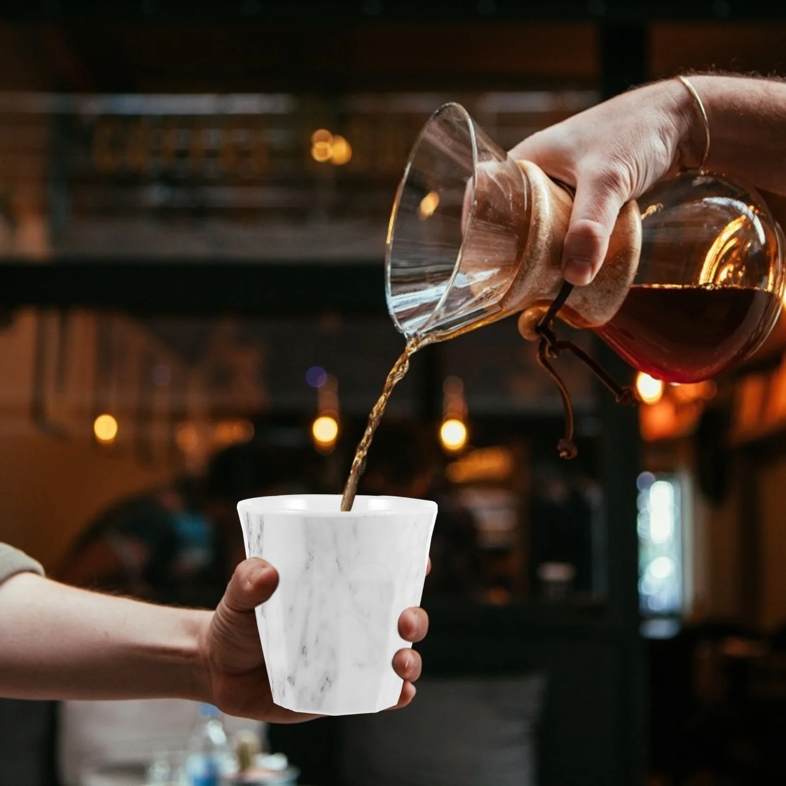 

1Pcs Marble Pattern Coffee Mug Simple Elegant Design Suitable for Adults Kids Safe Reusable Melamine Mug for Tea Hot Chocolate