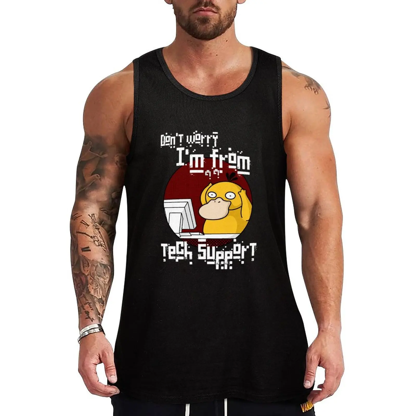 

Funny tech support tee Tank Top Novelty Print Tank Top Casual Graphic Sleeveless Tee
