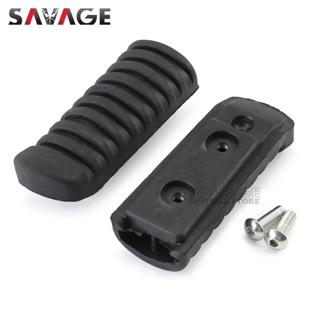 Front Footrest Foot Pegs For KAWASAKI ZZR 600 1200 ZRX 400 1100 GPZ900R ZR250 ZR7 ER6F ER6N ER4N Motorcycle Rubber Pedal Pads