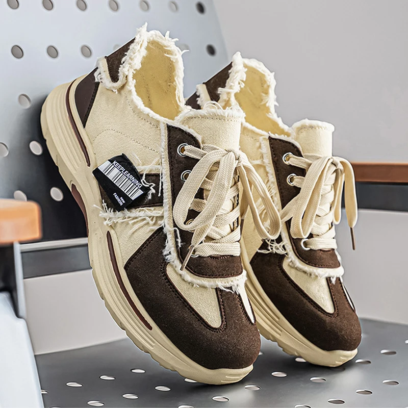 

2026 Denim Shoes For Men Autumn Denim Flats Sport Shoes Zapatillas Hombre Sneakers Running Shoes Men Shoes