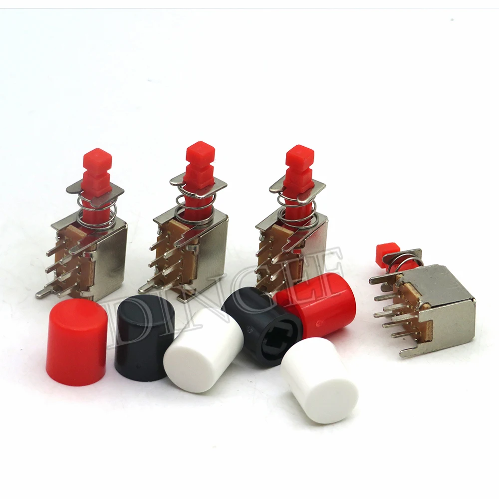 10 jeux de commutateurs à clé directement PS-22F03 A03, bouton-poussoir autobloquant/déverrouillage DPDT bipolaire 6 broches, interrupteur d'alimentation à clé autobloquant