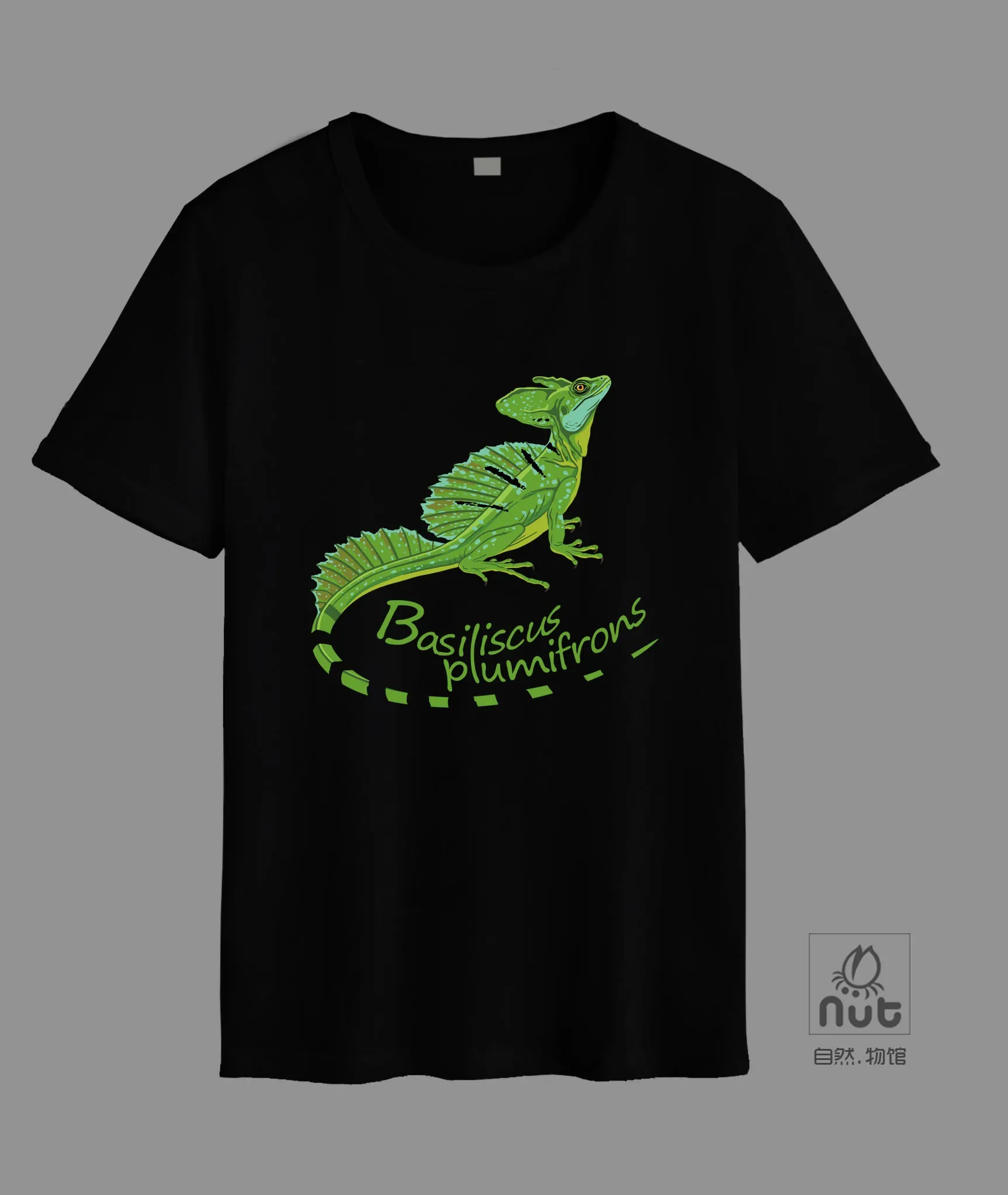 Basiliscus Plumifrons.  Plumed Basilisk Reptile Pet Lizard T Shirt New 100% Cotton Short Sleeve O-Neck T-shirt Casual Mens Top