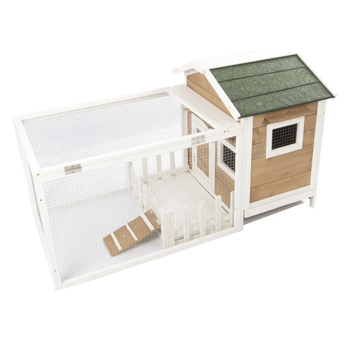 in stock FCS Cheap Outdoor Wooden small animal cage pet rabbit hutch bunny House