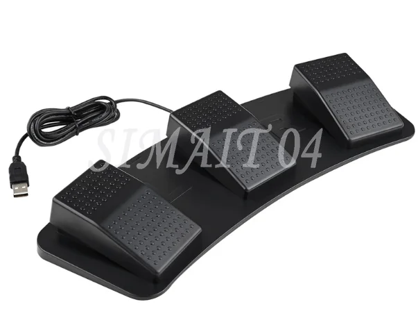 For Wired USB Foot Pedal Mouse, 3 Keys Shortcut Foot Switch Pedal Controller 400-MA179
