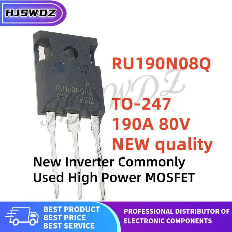 5-10PCS RU190N08Q RU190N08 TO-247 190A 80V N-channel MOSFET Transistor Brand New