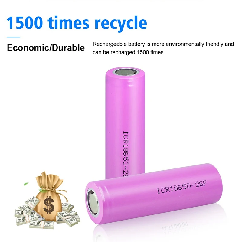 2600mAh New Original 3.7V ICR18650 For Samsung 18650 26F Batteries Rechargeable Li-ion Battery For Flashlight use
