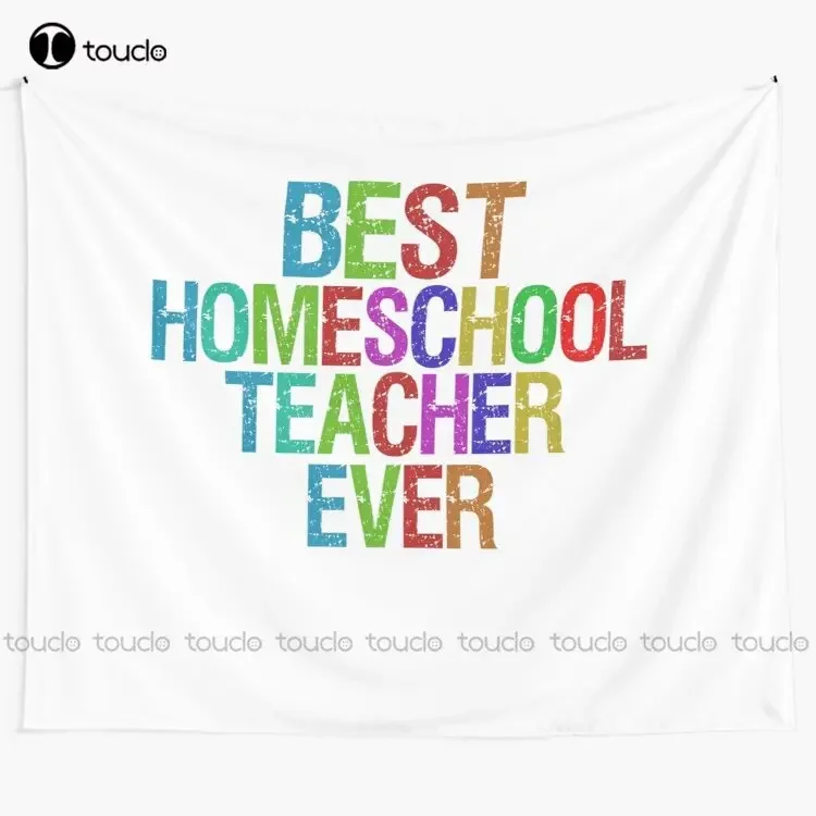 New Best Homeschool Teacher Ever Tapestry Tan Tapestry Tapestry Wall Hanging For Living Room Bedroom Dorm Room Home Decor