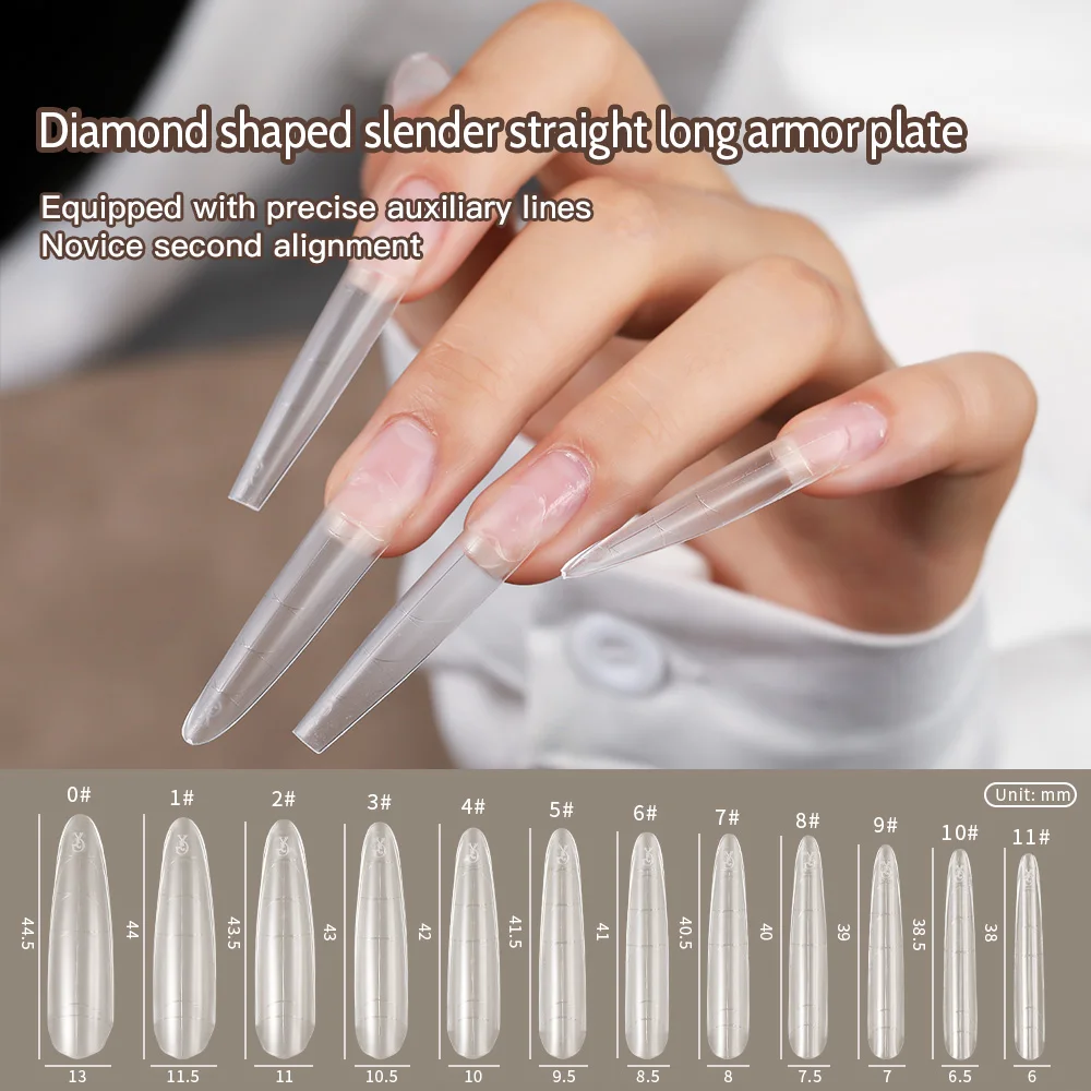 Auxiliary Lines Full Cover Clear Nail Extensions Full Cover False Nails Quick Building Mold Fake Nail Shaping Extend Top Molds