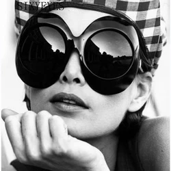 Gafas de sol ovaladas de gran tamaño para hombre y mujer, lentes de diseñador de marca de lujo con montura grande, estilo Hip Hop, a la moda, para fiesta, 2024