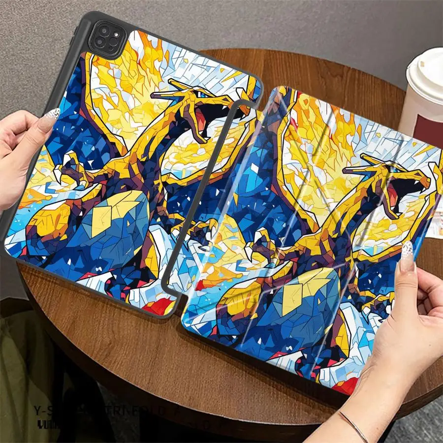 Pokemon Charizard Tablet Case For iPad Pro 2025 Pro 11th 10th 9th 8th 7th 12.9inch Air 4 5 M3 M2 1 2 M4 11inch Mini 6 7 Holder