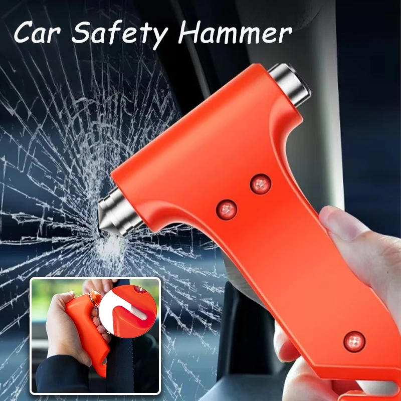 

2-in-1 Car Escape Hammer Window Hammer Multifunctional Bodyguard Hammer Rope Cutter Emergency Rescue Tools Car Accessories