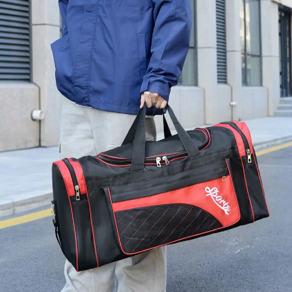 

Large Capacity Travel Duffel Bag Dustproof with Shoe Compartment Sports Fitness Bag Lightweight Portable Weekender Shoulder Bag