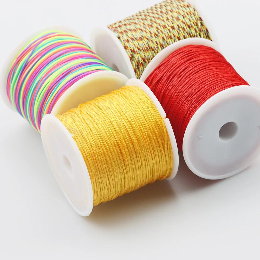 

0.4 Nylon Rope Beaded Thread Chinese Knot Lace Tassel thread DIY Bracelet Making Jewelry Craft Braided
