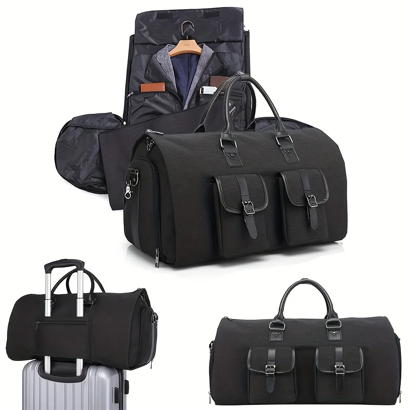 

1 шт. вместительная мужская портативная сумка для хранения костюмов и багажа для деловых поездок из полиуретана и нейлона
