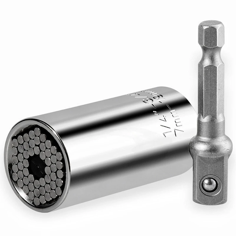 Universal Torque Wrench 7-19mm Socket Head with Multifunction Universal Sleeve for Precision Work