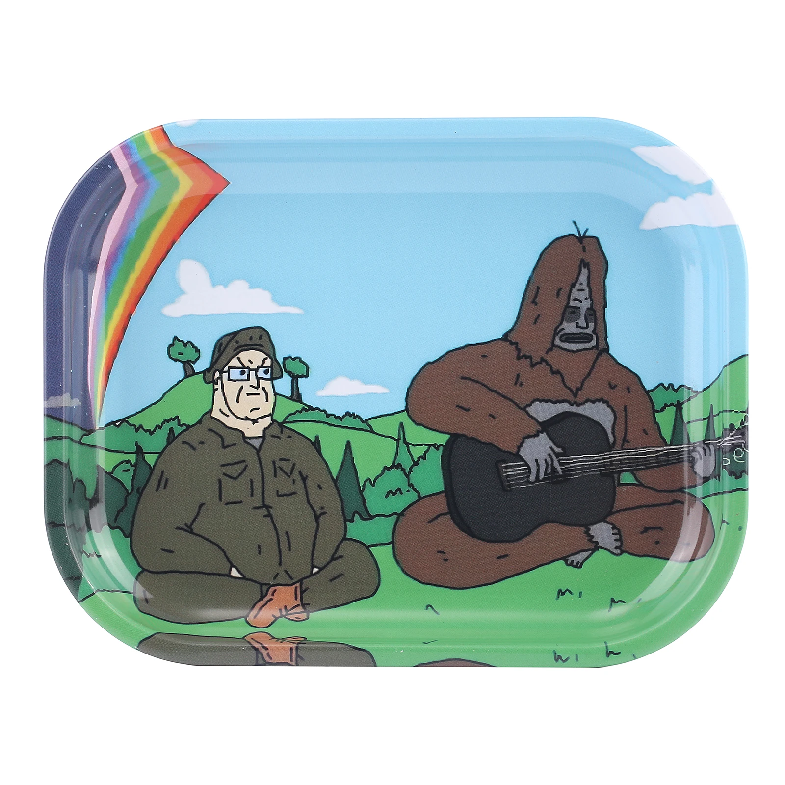 5.5*7inch Durable Cartoon Smoking Tray for Herb & Cigarette Rolling, Stash Accessory