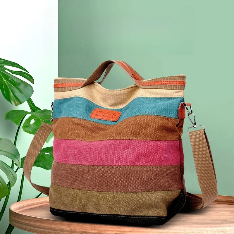 

Large Capacity Women's Canvas Bag, Women's Single Shoulder Trendy and Versatile, Practical Women's Casual Canvas Handbag