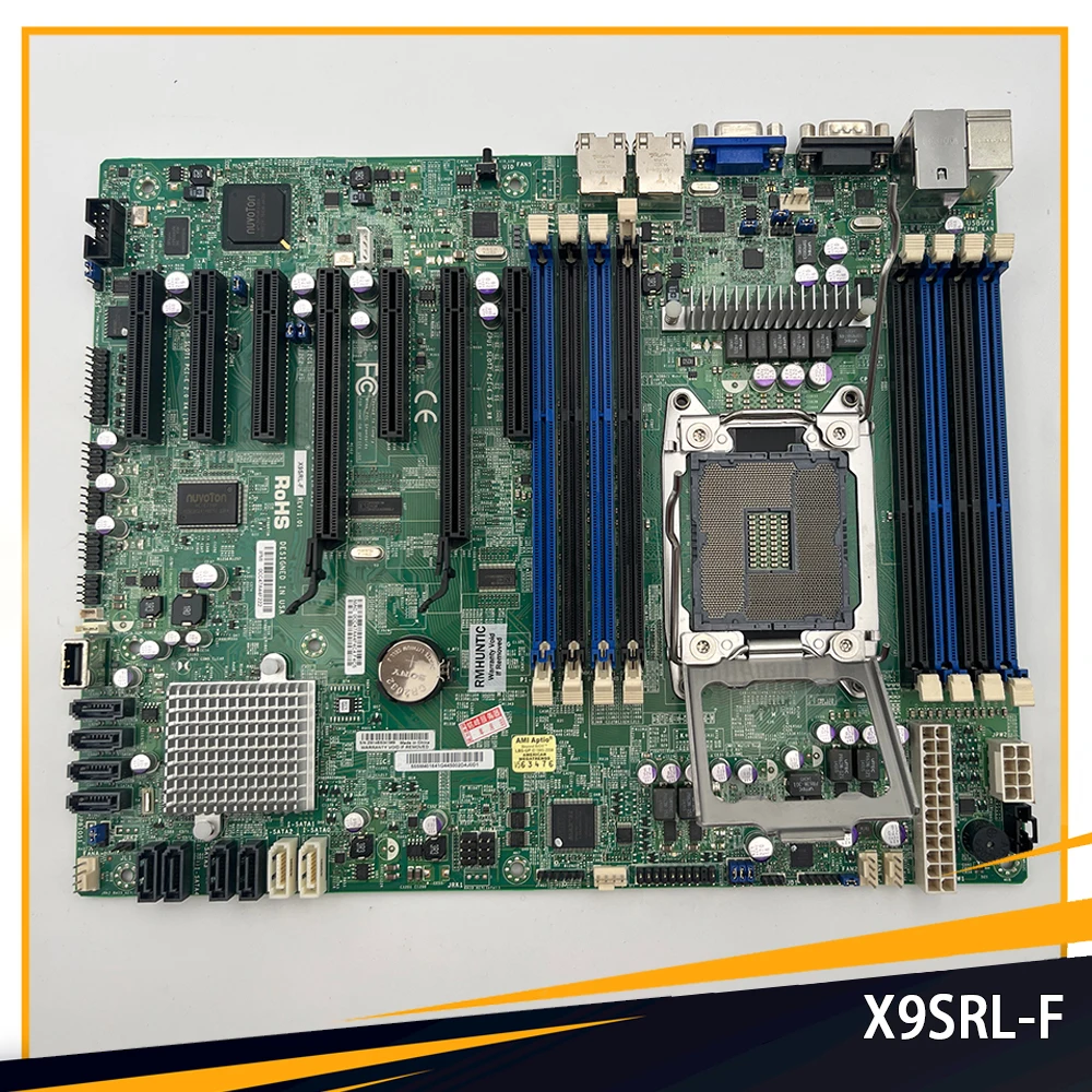 X9SRL-F For Supermicro LGA2011 E5-2600/1600 V1/V2 Family ECC DDR3 PCI-E 3.0 Dual Port GbE LAN SATA3 IPMI 2.0 Motherboard