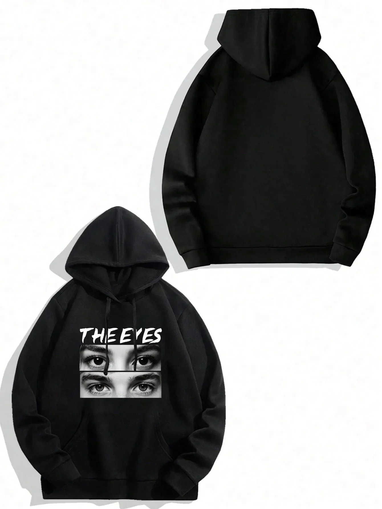 

Mysterious - Themed Pure Cotton Hoodie Showcasing Eyes Art and Catchy Slogan - Stand - Out Piece for Streetwear Lovers