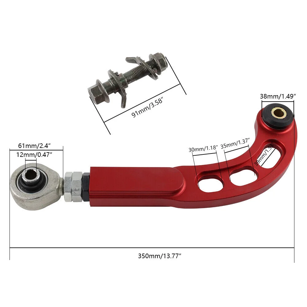 Aluminum Red Adjustable Front Bolts+Rear Control Camber Arm Kit for Scion TC (ANT10) 2005-10 Chassis Parts Control Arms