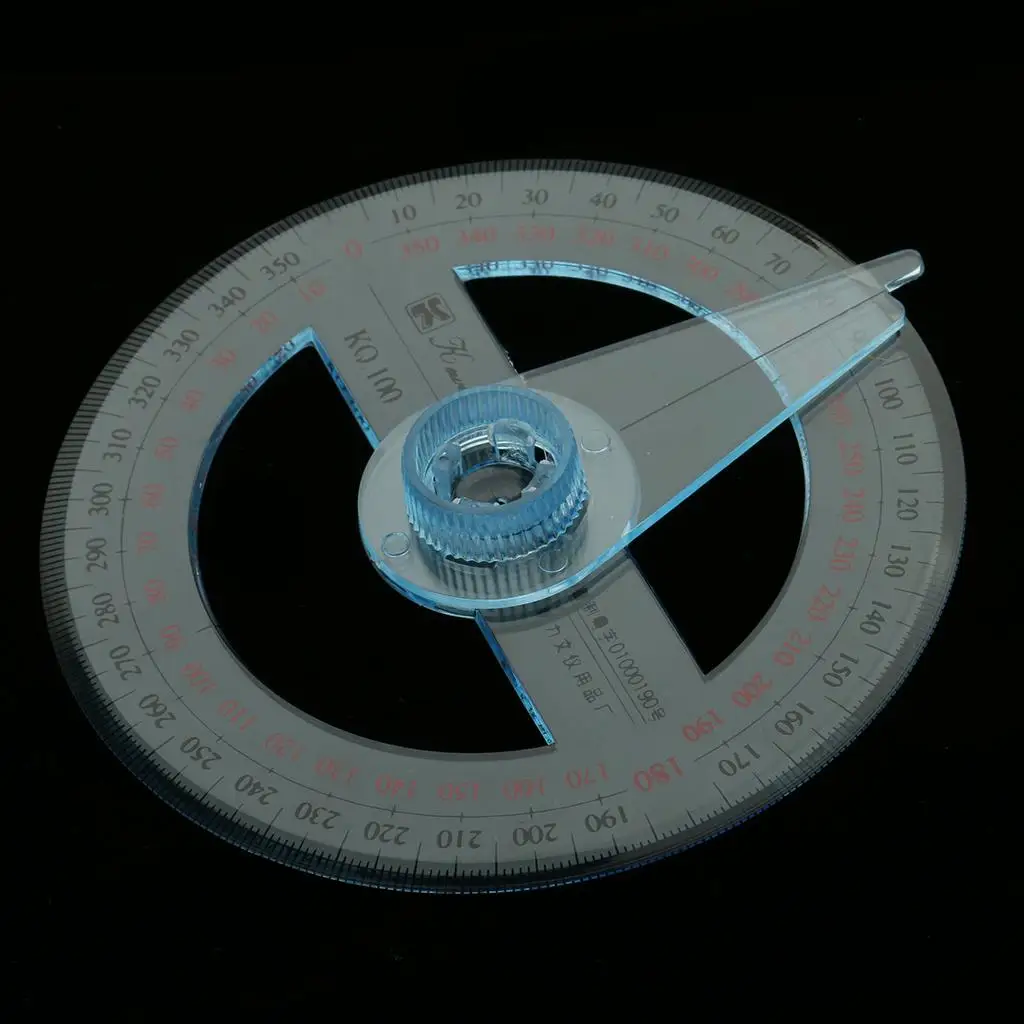 360 Degree Protractor 10cm Angle Sewing Arm Student Office Engineer