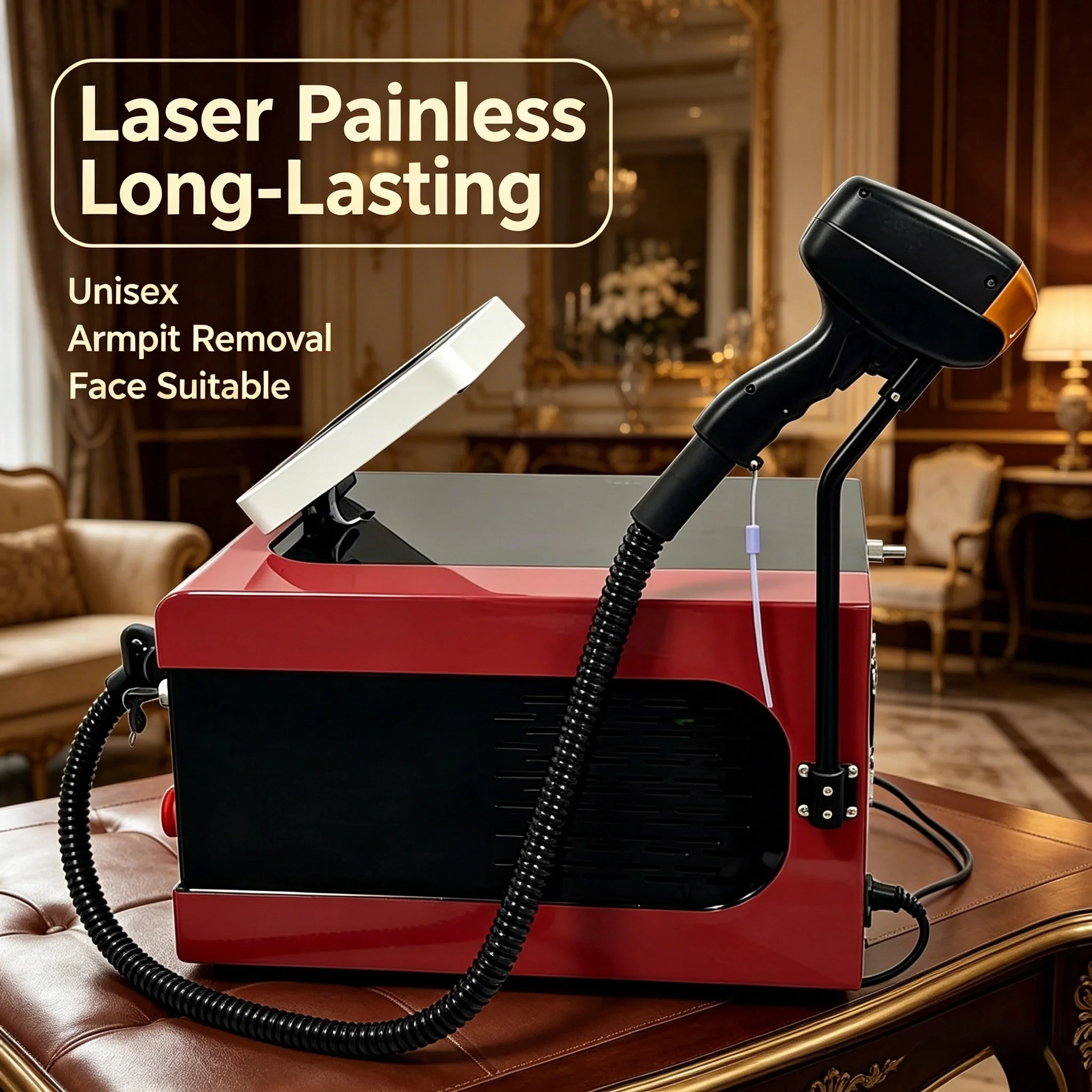 

Laser Painless Hair Removal Home Use Long-Lasting For Men Women Armpit Face Body Safe Gentle Skin Beauty Epilator