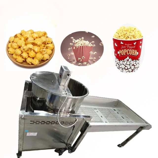 Industrial Full Automatic Caramel Sweet Popcorn Machines Commercial Snack Pop Kettle Corn