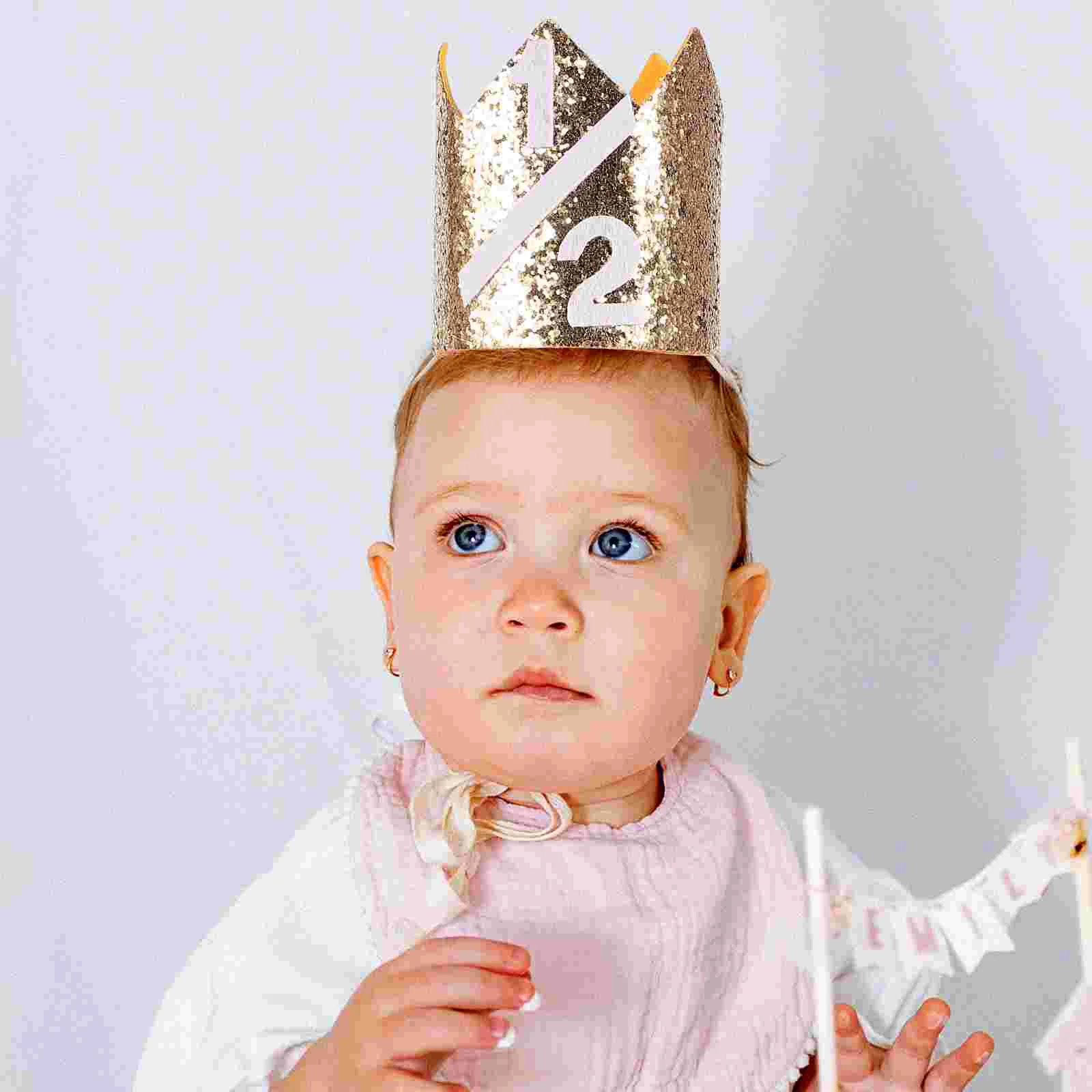 One and Half Years Old Felt Material Hat Crown Caps Aldult Comfortable Birthday Cloth Photo Prop