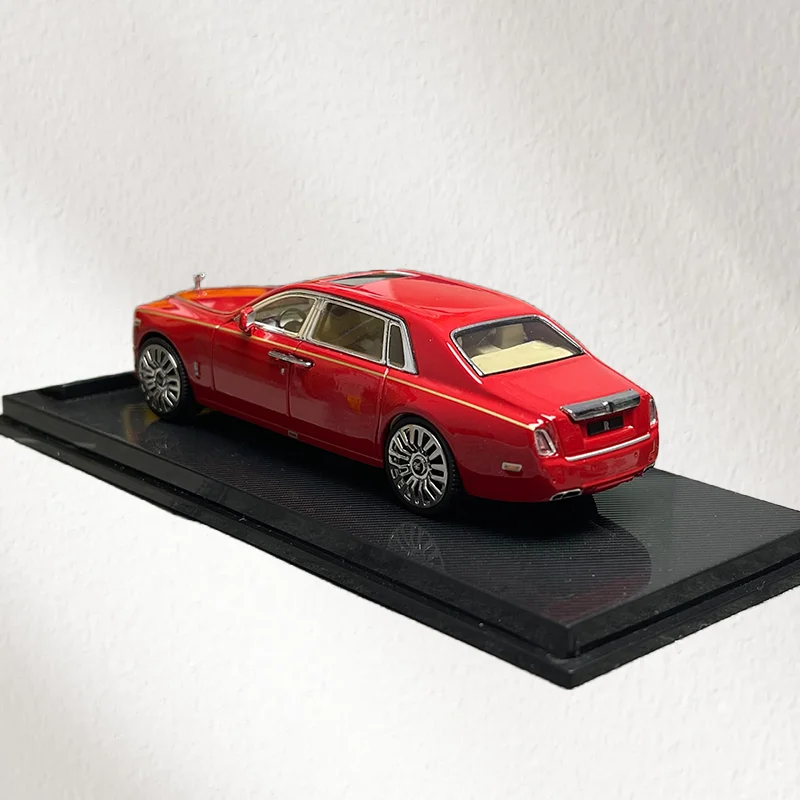 SCART Diecast 1/64 Schaal Rolls-Royce Legering Model Auto Rolls-Royce Phantom 8i Rood 2-speelvoertuigen Speelgoed voor jongens Geschenk Originele doos