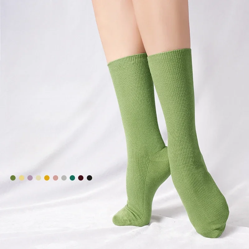 Modern Dance Socks Classical Practice Cotton Medium Tube Women's Adult Body Ballet Socks Non-slip Dance Socks