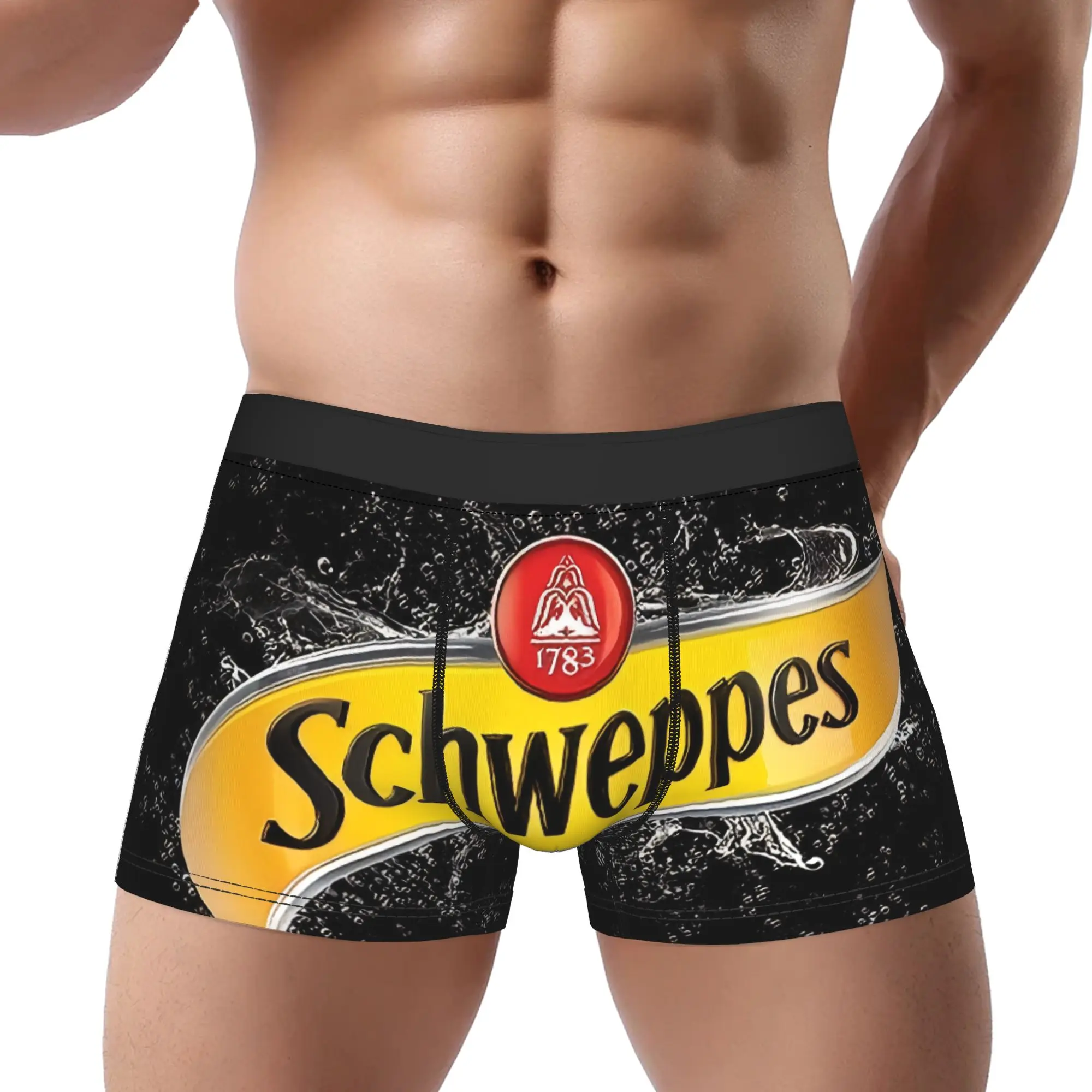 

Schweppes Underpants Homme Panties Male Underwear Schweppes Print Shorts Boxer Briefs