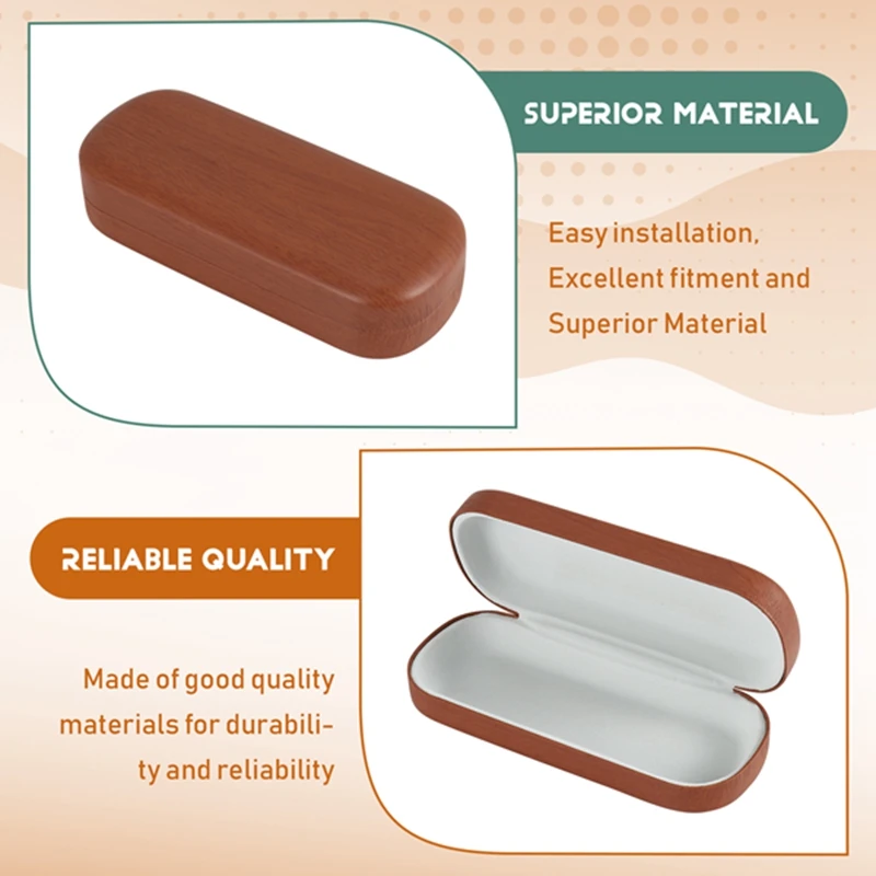 Портативный футляр для очков, жесткая деревянная оправа для очков, коробка для очков для чтения, держатель для солнцезащитных очков, чехол для хранения