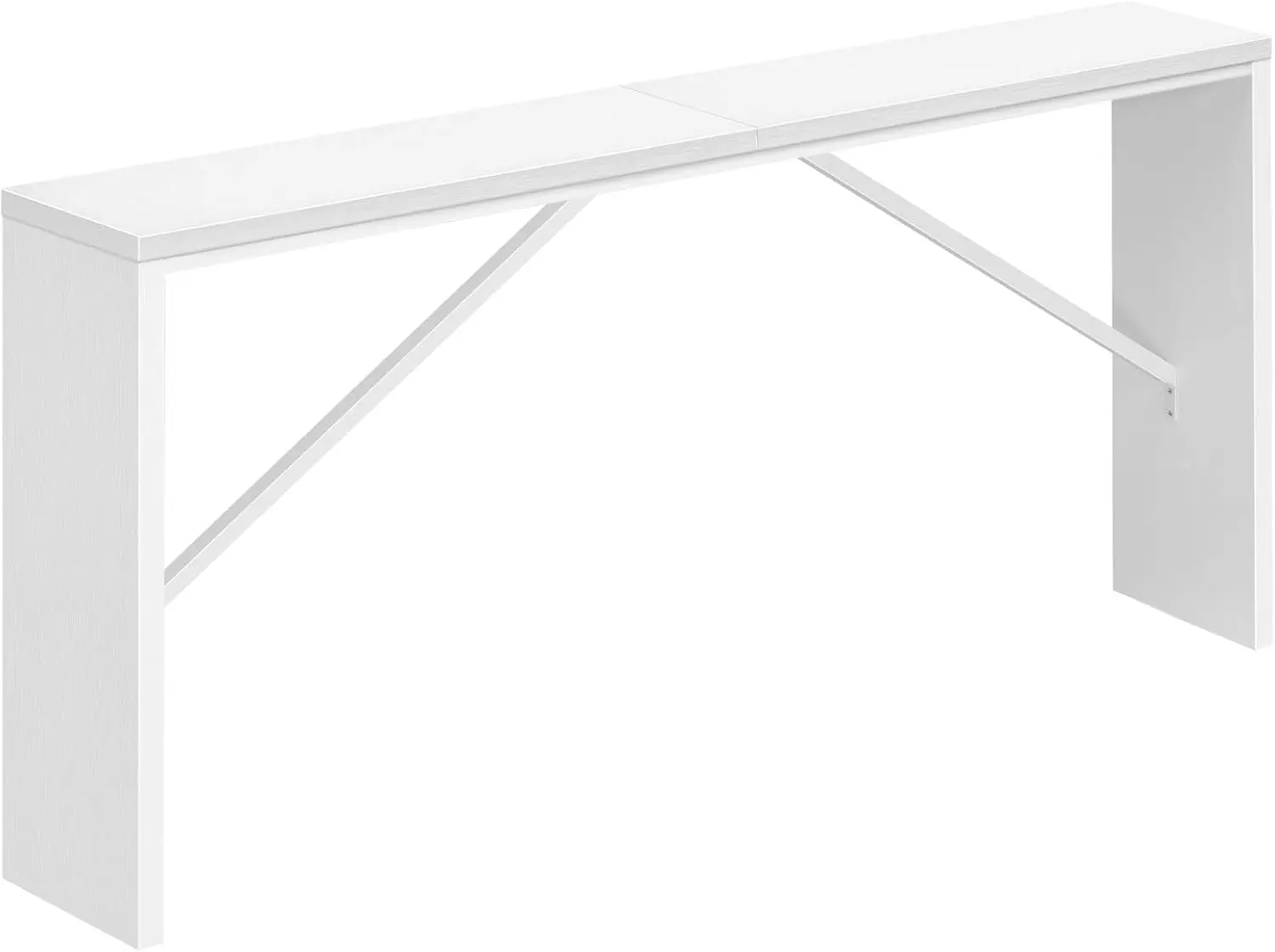 

Console Table, 62.2"" Long Sofa Table Behind Couch, Narrow Entryway Table, Farmhouse Dining Table With Angled Metal Frame,