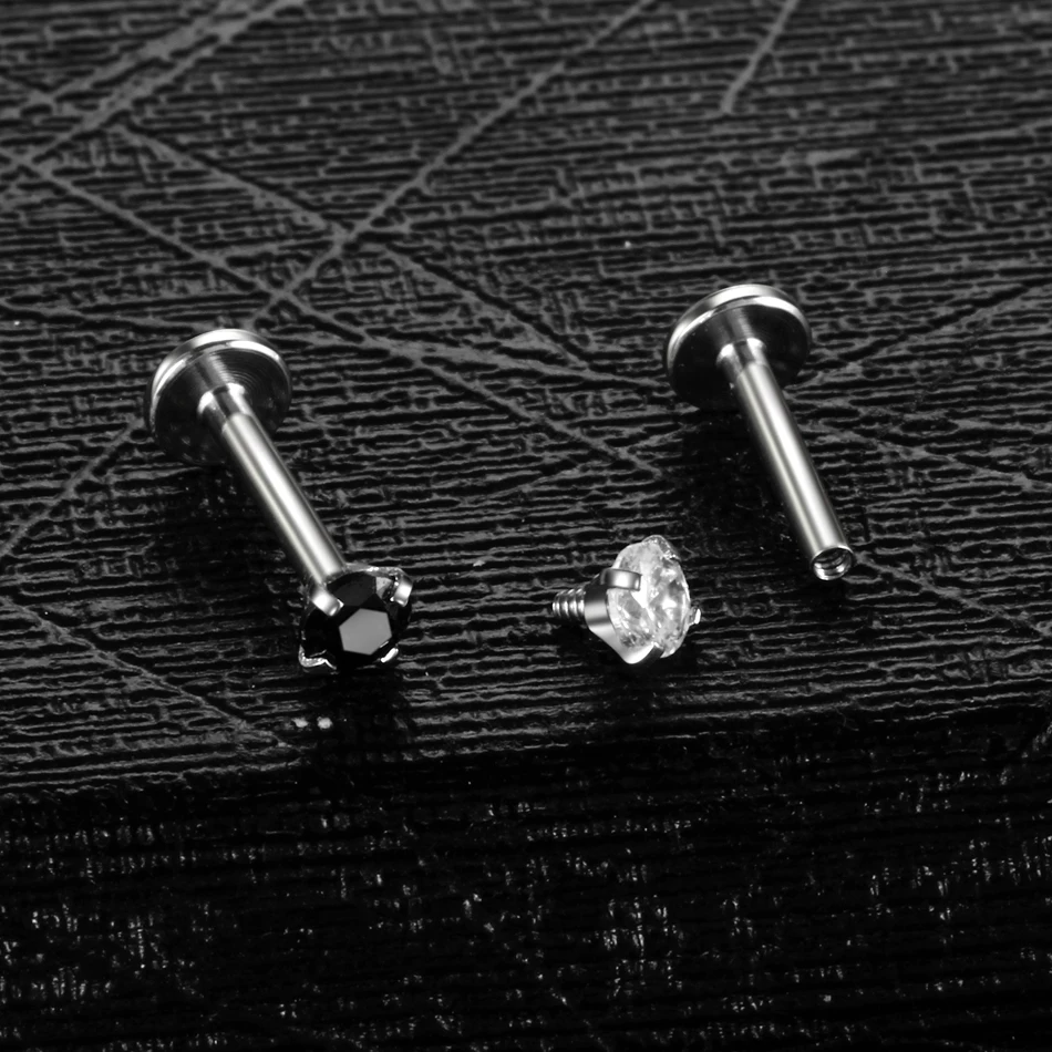 1PC Stainless Steel Labret Ear Piercing Cartilage Earrings Lip Mouth Piercings Helix Tragus Studs Lobe Body Jewelry Women Gifts