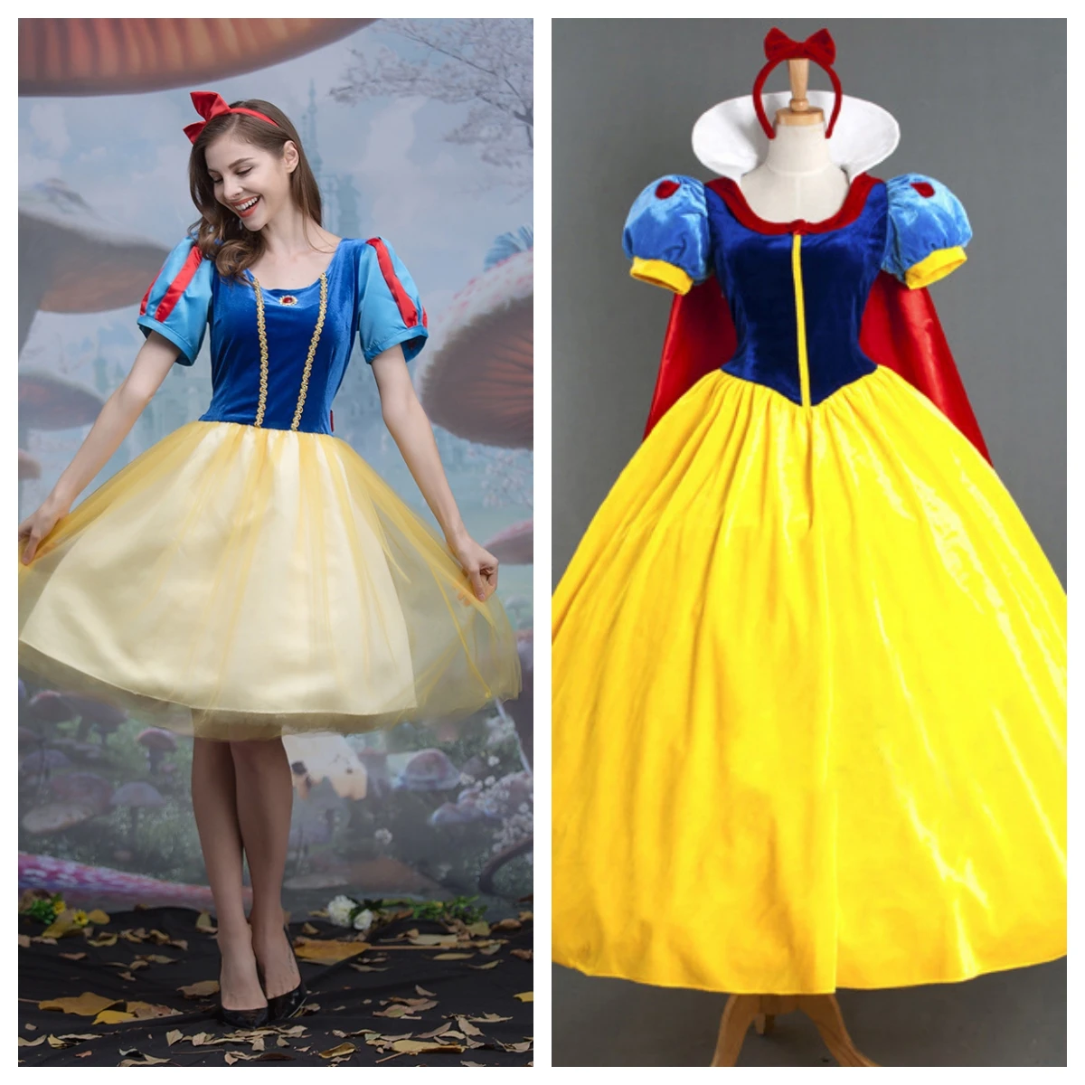 

Большие размеры Белоснежка Принц Доктор Хэллоуин Костюм для выступлений Длинная юбка для взрослых Косплей Наряд Одежда для выступлений на сцене